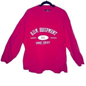 Pink Vtg 90s B.U.M Equipment long-sleeved XXL fit 100% cotton